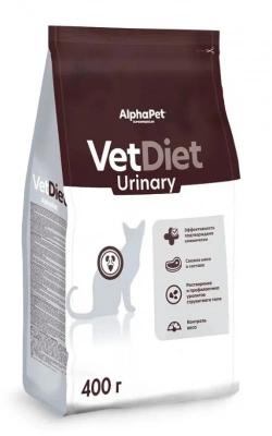 AlphaPet Vet Diet Urinary при заболеваниях нижних отделов мочевыводящих путей для кошек